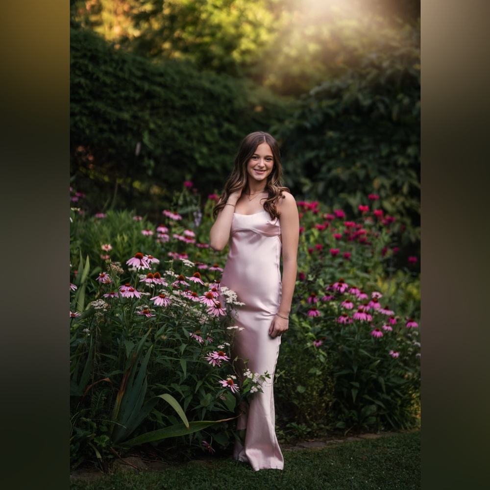 Edikted Vienna Open Back Satin Dress